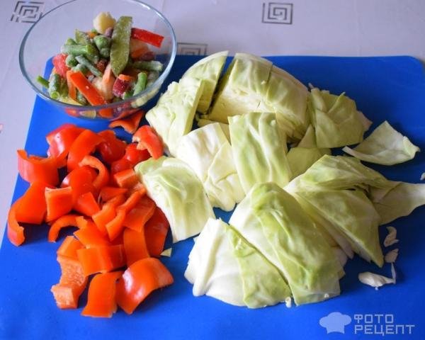 Рецепт: Куриные окорочка с овощами, запеченные в рукаве, в маринаде с виноградным уксусом - с сиропом топинамбура