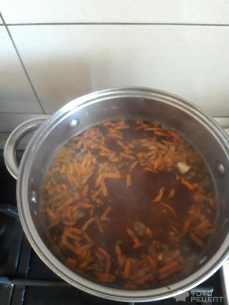 Рецепт: Грибной суп с лисичками - на бульоне с вермишелью!