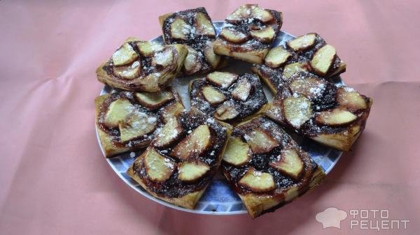 Рецепт: Слоеное печенье из готового теста - Очень быстрое , простое блюдо.