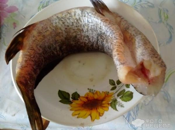 Рецепт: Фаршированная щука - С манной крупой.