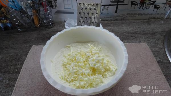 Рецепт: Насыпной творожный пирог с орехами - быстро , вкусно и много...