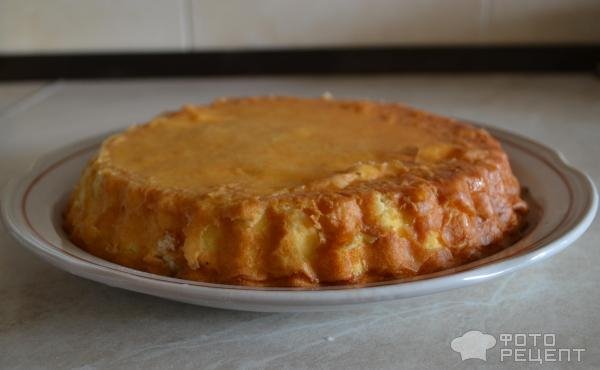 Рецепт: Творожная запеканка без муки и манки - С яблоками, корицей и медом