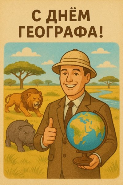 Открытки и поздравления на День географа