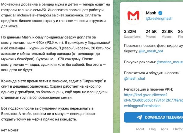 Певице Монеточке закрыли въезд в ряд стран