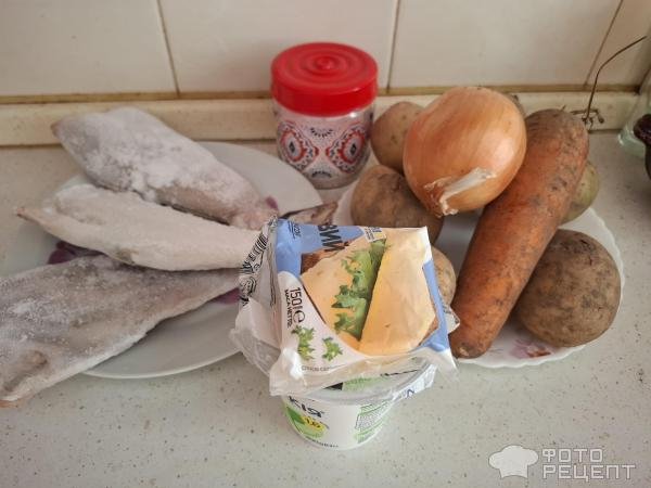 Рецепт: Филе минтая запеченое с картофелем - Вкусная диета.