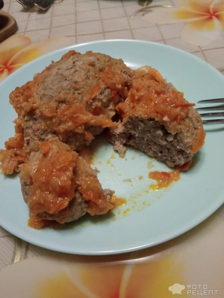 Рецепт: Ленивые голубцы-котлетки - В томатно-сметанном соусе. В духовке и на сковороде.