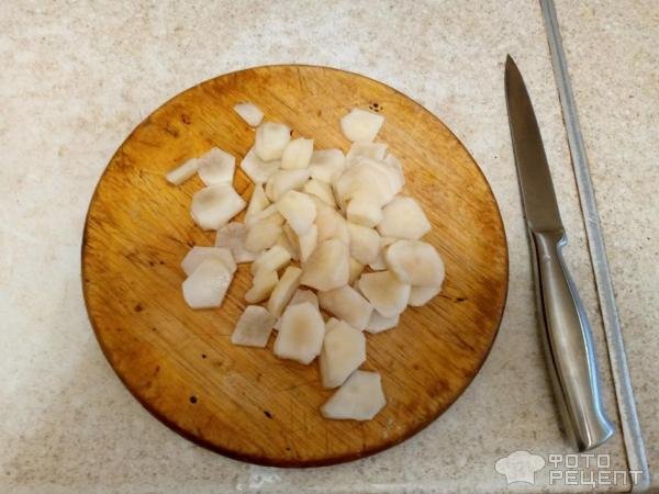 Рецепт: Топенамбур жареный с тыквенными семечками - По-домашнему