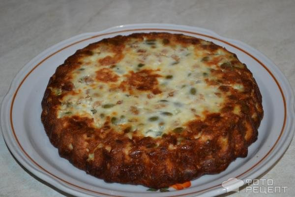 Рецепт: Запеканка творожно-фруктовая - С изюмом, тыквенными семечками и сиропом из смородины