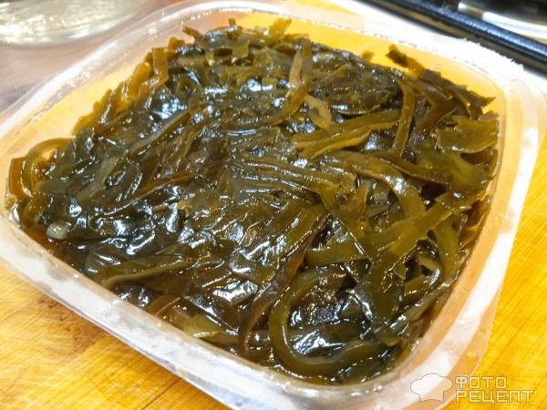 Рецепт: Макароны на сковороде - с морской капустой