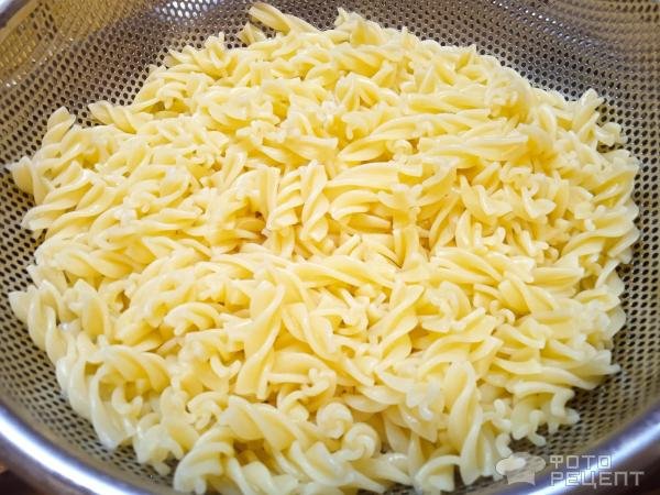 Рецепт: Макароны на сковороде - с морской капустой