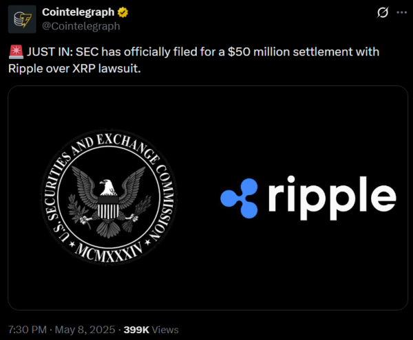 Привлечение Ripple на $500 млн привлекло Уолл-стрит к защищенной сделке &mdash; отчет