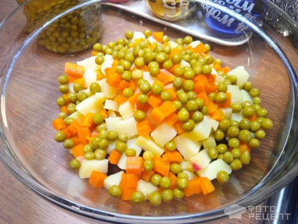 Рецепт: Вкуснейший винегрет с секретиком - с маринованными грибами