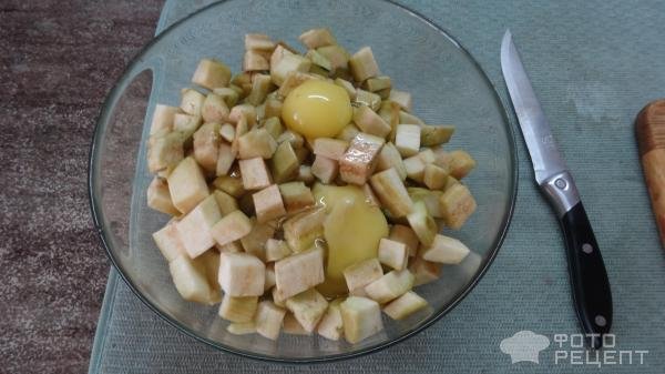 Рецепт: Баклажаны с выжарками - Очень сытно и вкусно.