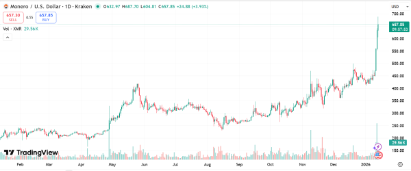 Monero стремительно растёт, поскольку монеты конфиденциальности опережают результаты