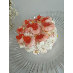 Рецепт: Салат Морской с креветками - С двумя видами икры Рецепт: Салат Морской с креветками - С двумя видами икры