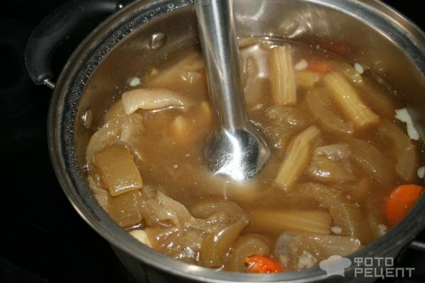 Рецепт: Кабачковый суп-пюре - с сухим грибным бульоном