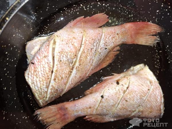 Рецепт: Жареный морской окунь - Готовлю с любовью.