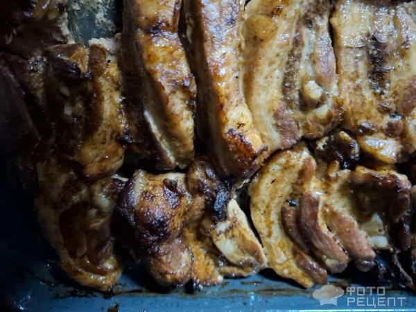 Рецепт: Свинные ребрышки в духовке - Готовлю с любовью.