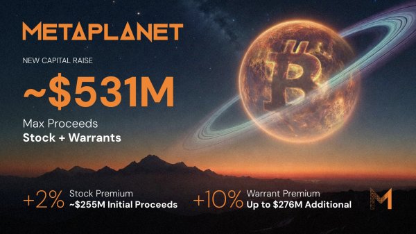 Metaplanet собирает 255 миллионов долларов и добивается 234 миллионов долларов через выдачу нового ордера на забастовку Metaplanet собирает 255 миллионов долларов и добивается 234 миллионов долларов через выдачу нового ордера на забастовку