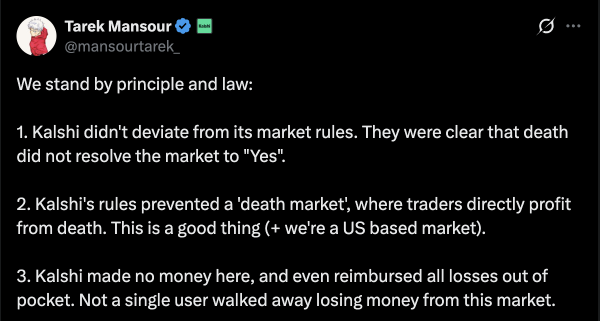 Калши предстал перед судом из-за рынка предсказаний Хаменеи