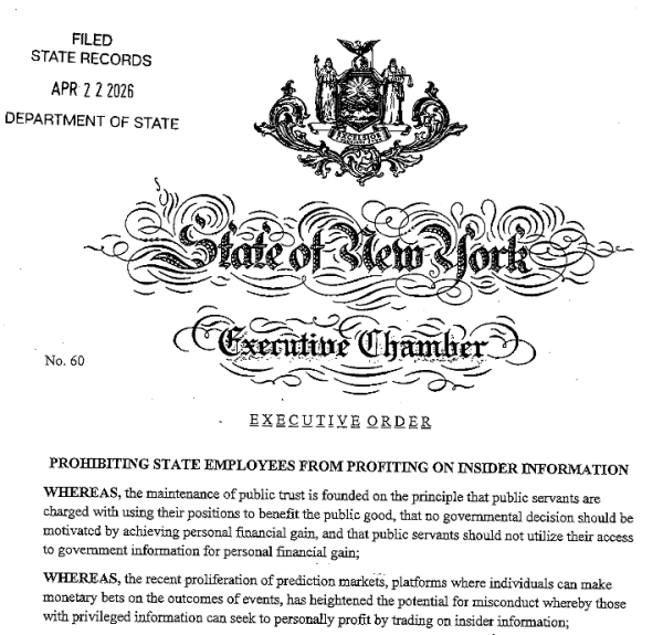 Нью-Йорк и Иллинойс запретили чиновникам посещать рынки прогнозов