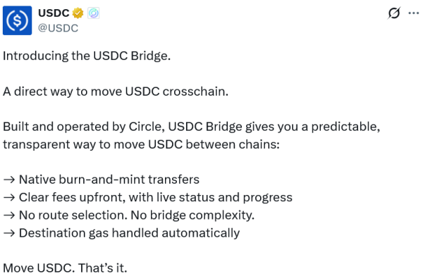 Circle запускает мост USDC для нативных межсетевых переводов