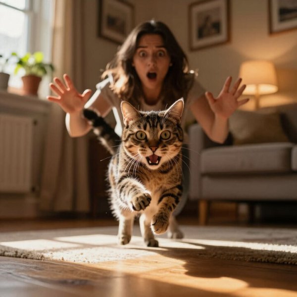 Почему кошка бесится