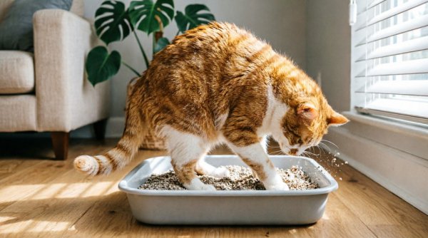 Почему кошка закапывает свой туалет