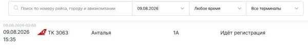 Рейс Turkish Airlines в Анталью из Казани задерживается более чем на полсуток Рейс Turkish Airlines в Анталью из Казани задерживается более чем на полсуток
